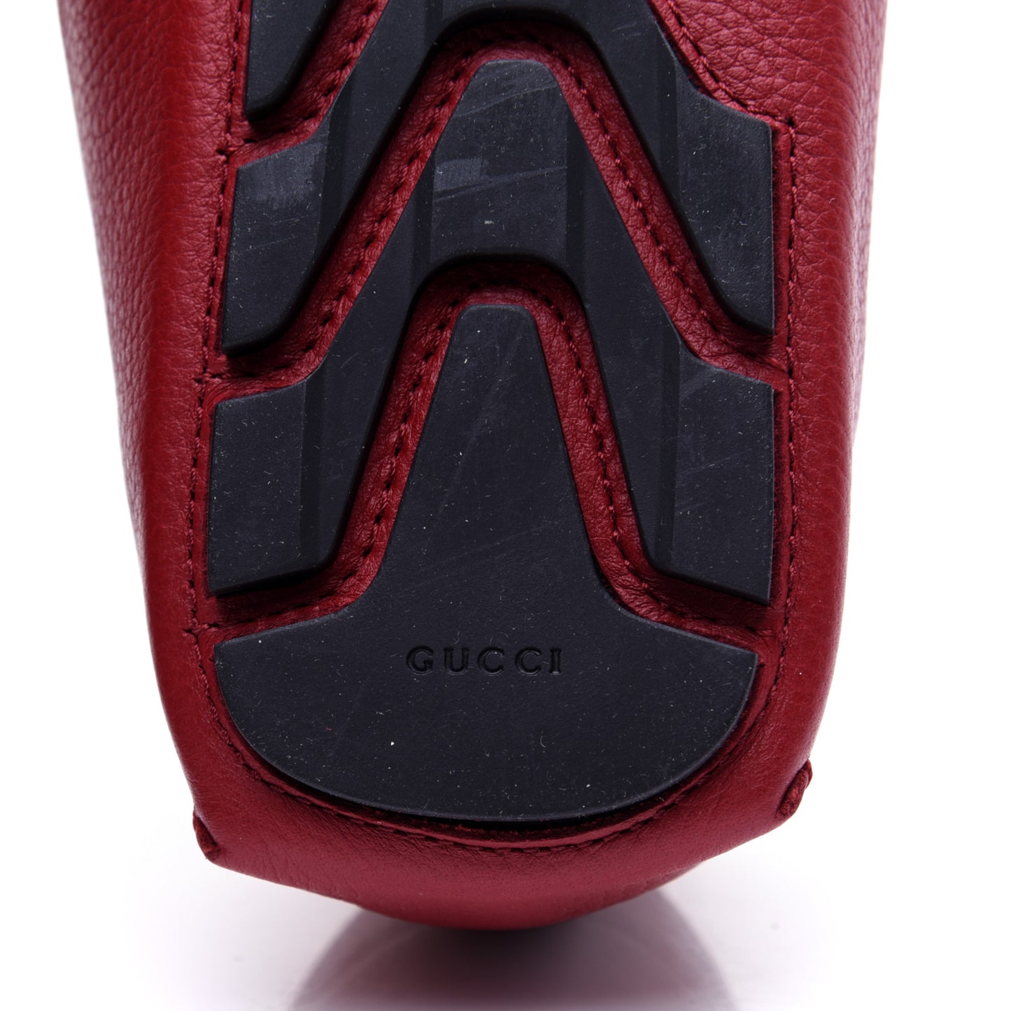 Calfskin Web Mens Driver Loafers 9 Red