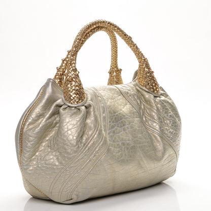 Fendi Nappa Nuvolata Bimetal Spy Oro Argento 3 of 9