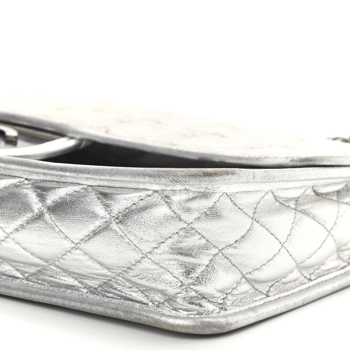 Vinyl Large Ice Cube Flap Silver