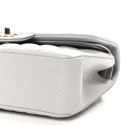 Chanel Caviar Quilted Small Double Flap Grey 10 of 12