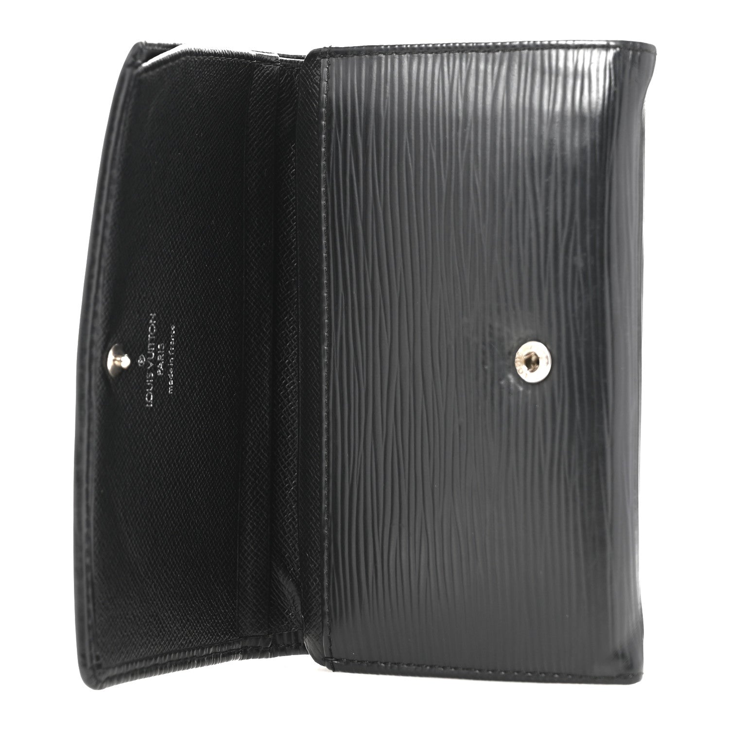 Louis Vuitton Epi Porte-Monnaie Billets Tresor Wallet Black 5 of 11