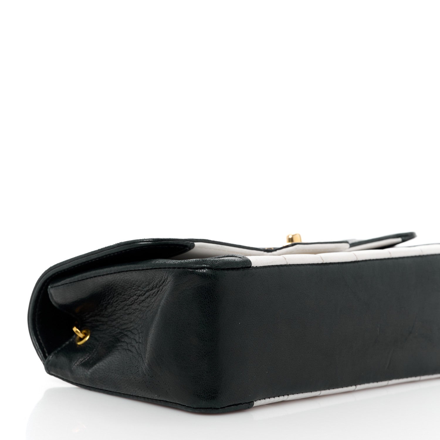 Chanel Lambskin Vertical Quilt Mini Flap Black White 11 of 18