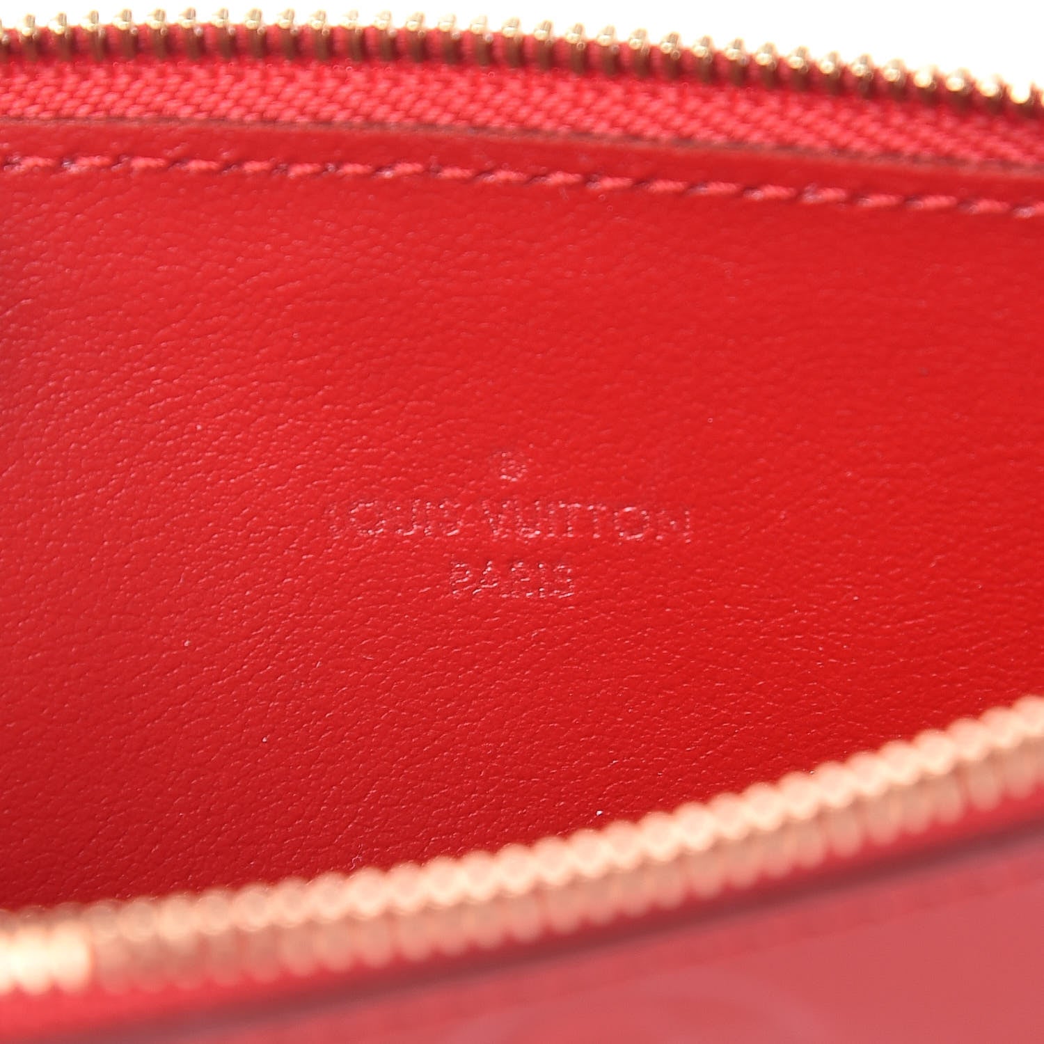 Louis Vuitton Vernis Felicie Chain Wallet Zippered Insert Cherry 6 of 6
