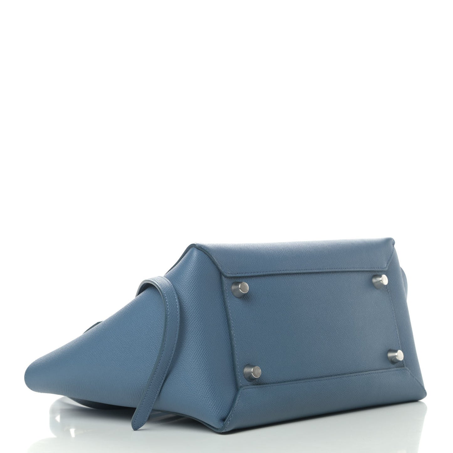 Grained Calfskin Mini Belt Bag Slate Blue