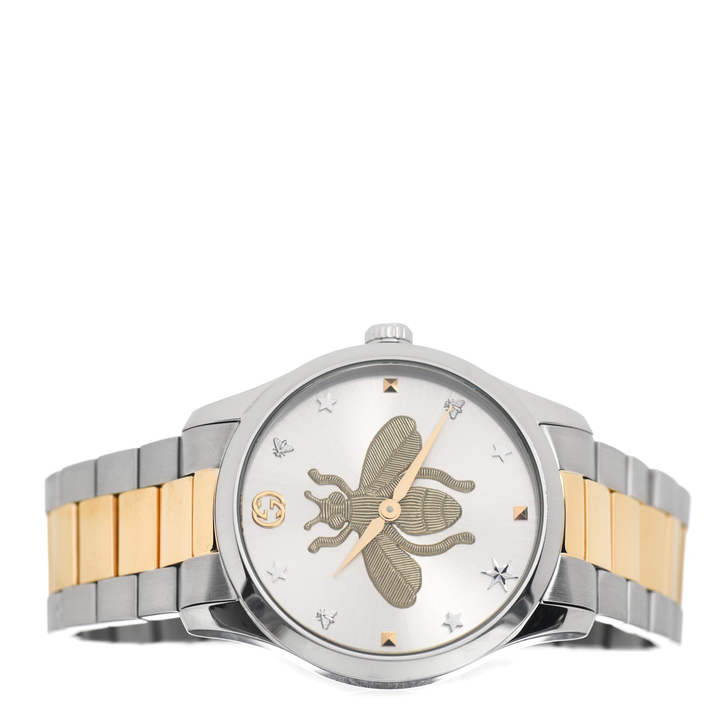 Gucci Stainless Steel 38mm G-Timeless Two Tone Bee Quartz Watch 2 of 5