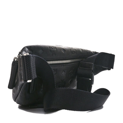 MCM Calfskin Ottomar Monogram Fursten Belt Bag Black 3 of 9