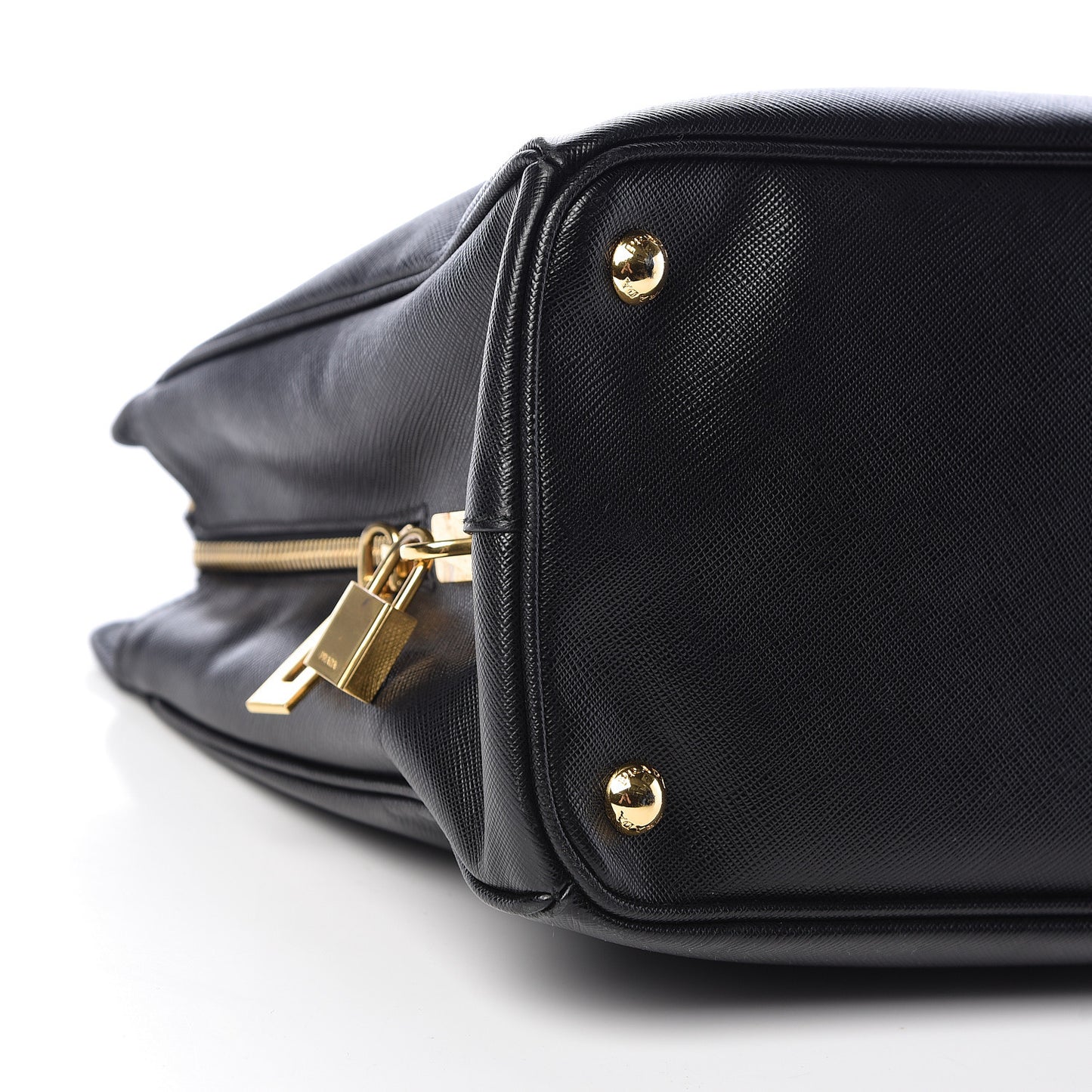 Saffiano Lux Large Top Handle Open Tote Black