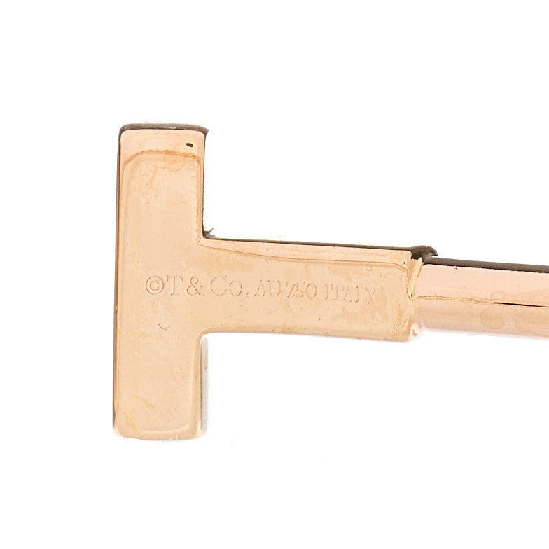 18K Rose Gold Diamond T Wire Bracelet