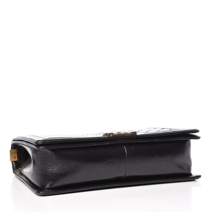 Chanel Glazed Calfskin Quilted Large Boy Flap Black 4 of 14