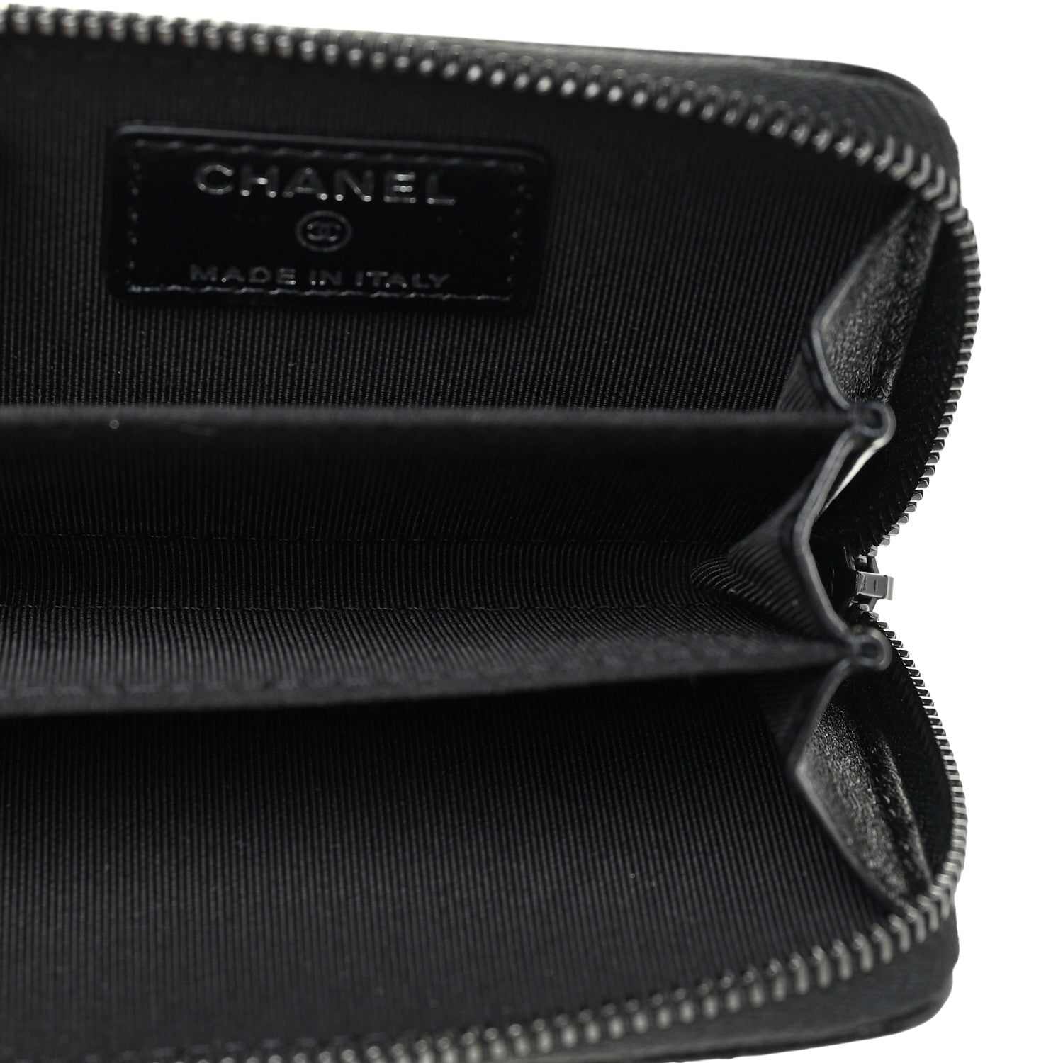 Chanel Lambskin Quilted Zip Coin Purse So Black 9 of 15