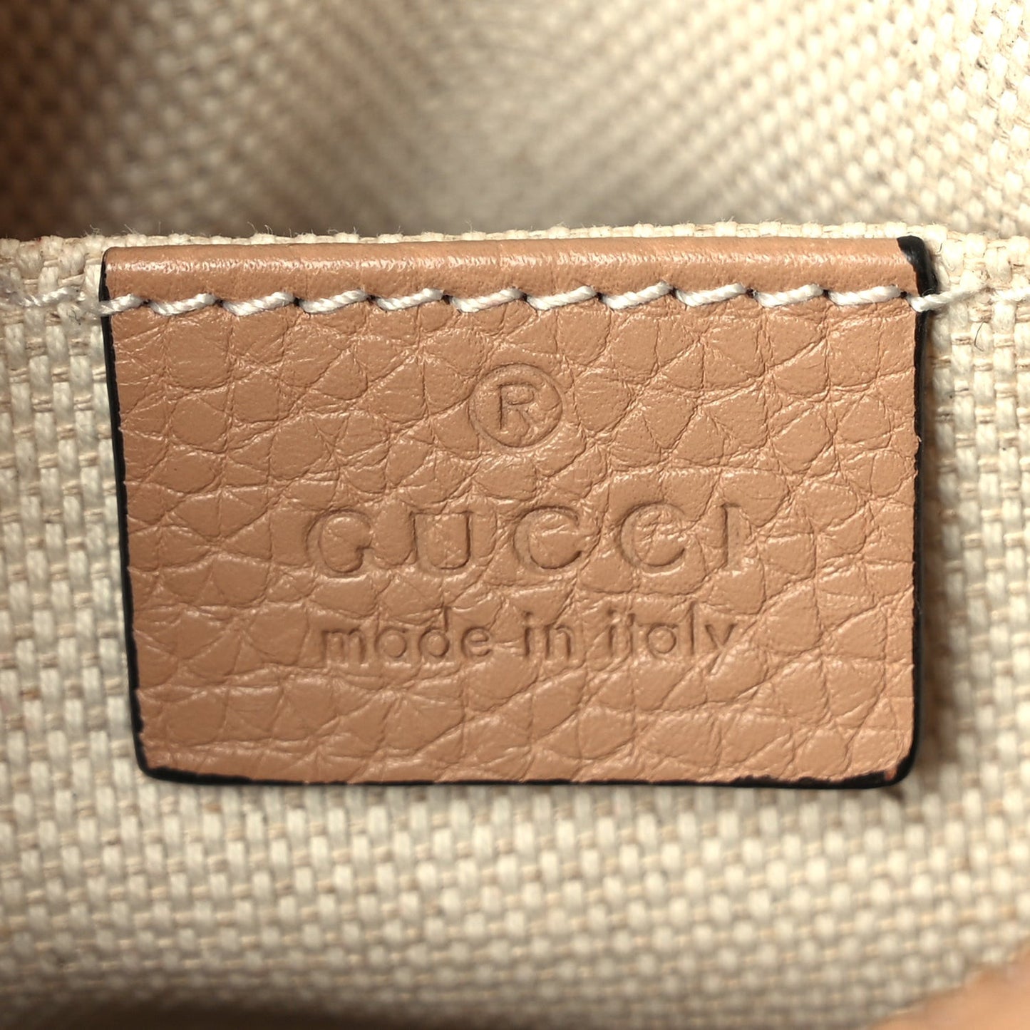 Pebbled Calfskin Small Soho Disco Bag Rose Beige