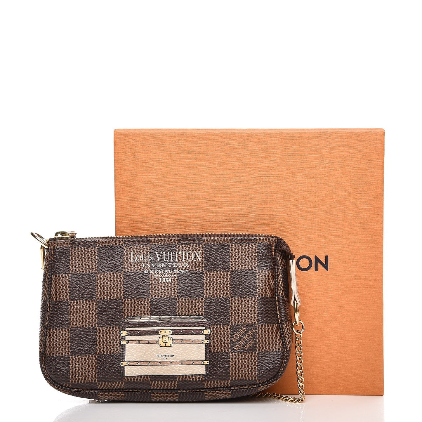 Damier Ebene Trunks and Locks Mini Pochette Accessories