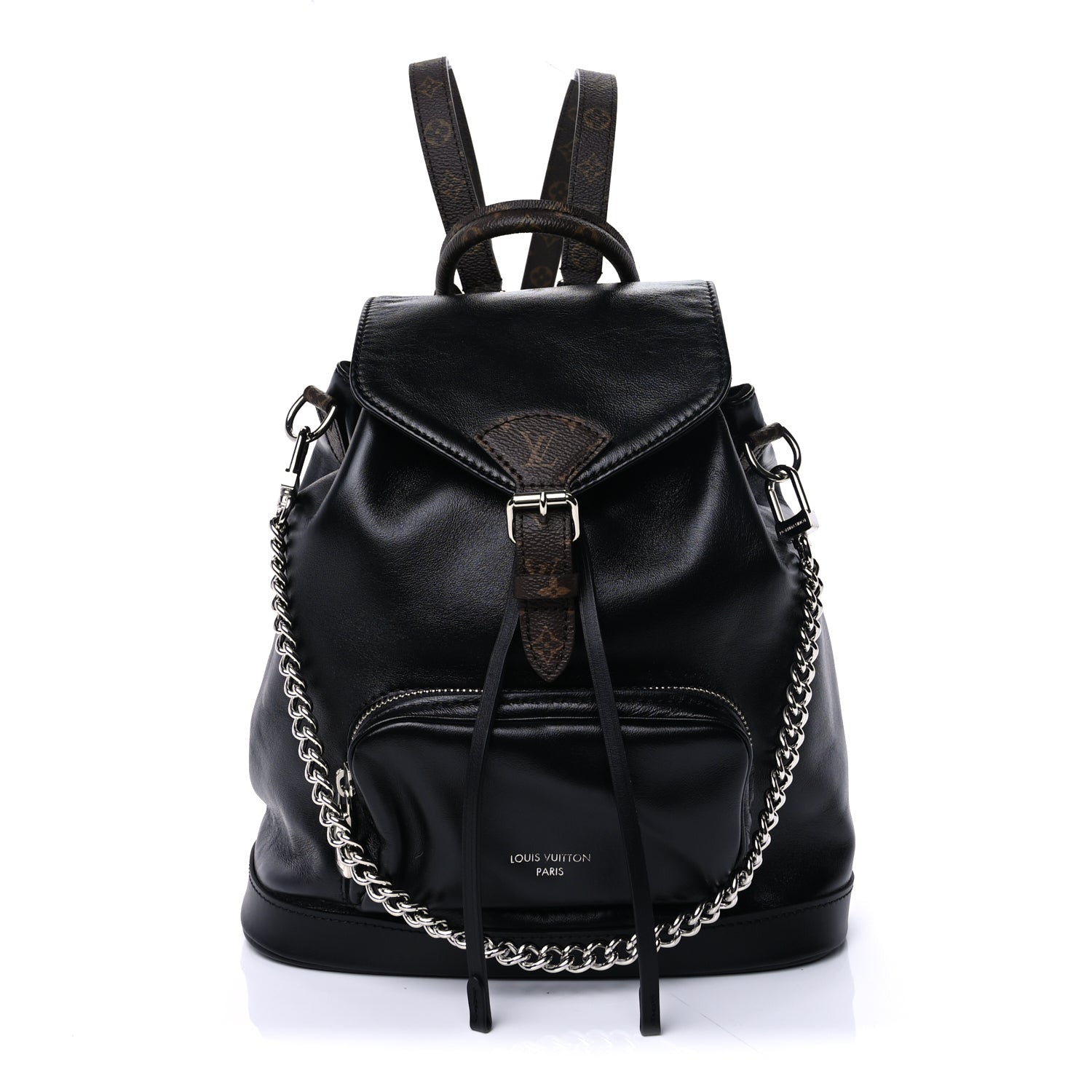 Louis Vuitton Lambskin Monogram Montsouris Vibe PM Black 1 of 8