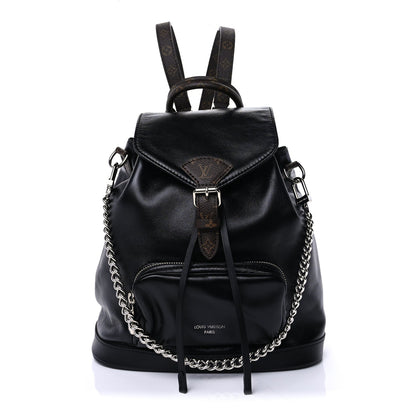 Louis Vuitton Lambskin Monogram Montsouris Vibe PM Black 1 of 8