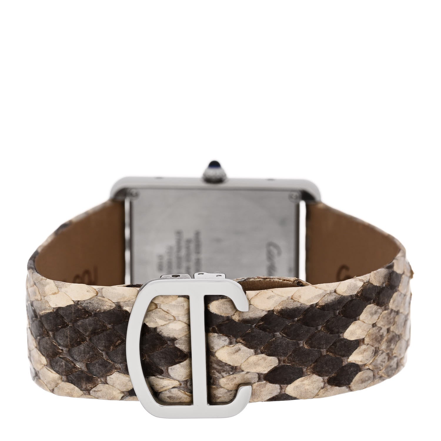 Cartier Stainless Steel Python 27mm Tank Solo Quartz Watch Taupe 3 of 5