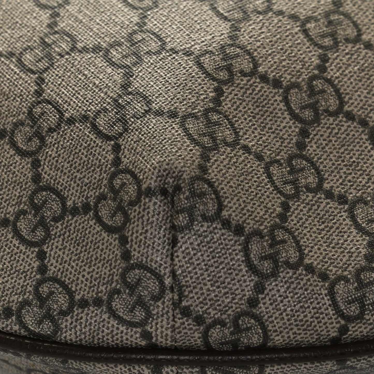 GG Supreme Monogram Web Ophidia Half Moon Hobo Brown