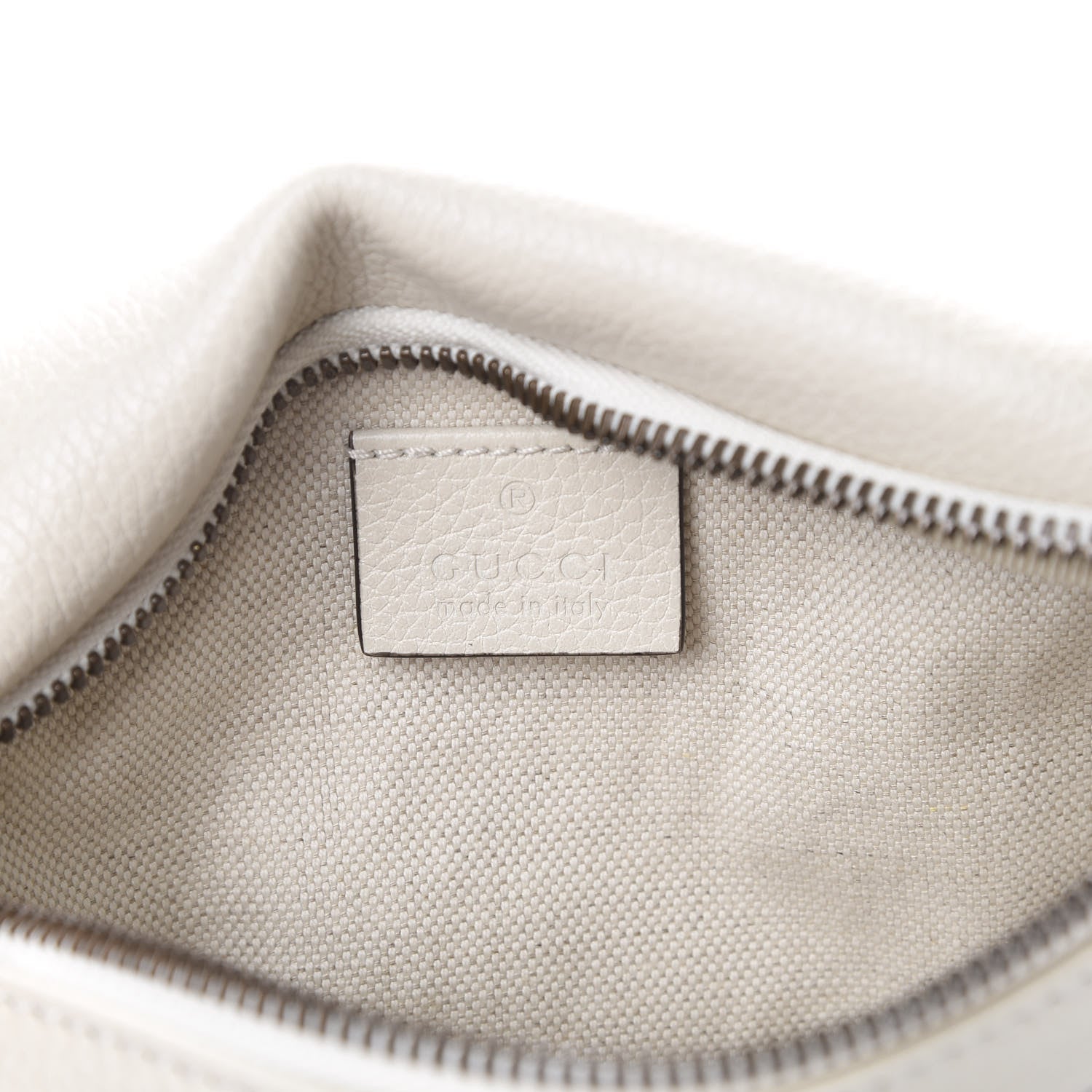 Gucci Grained Calfskin Small Logo Belt Bag White 5 of 9