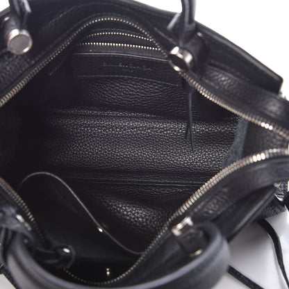 Balenciaga Veau Grana Perforated Blackout Hardware Nano City Black 5 of 9