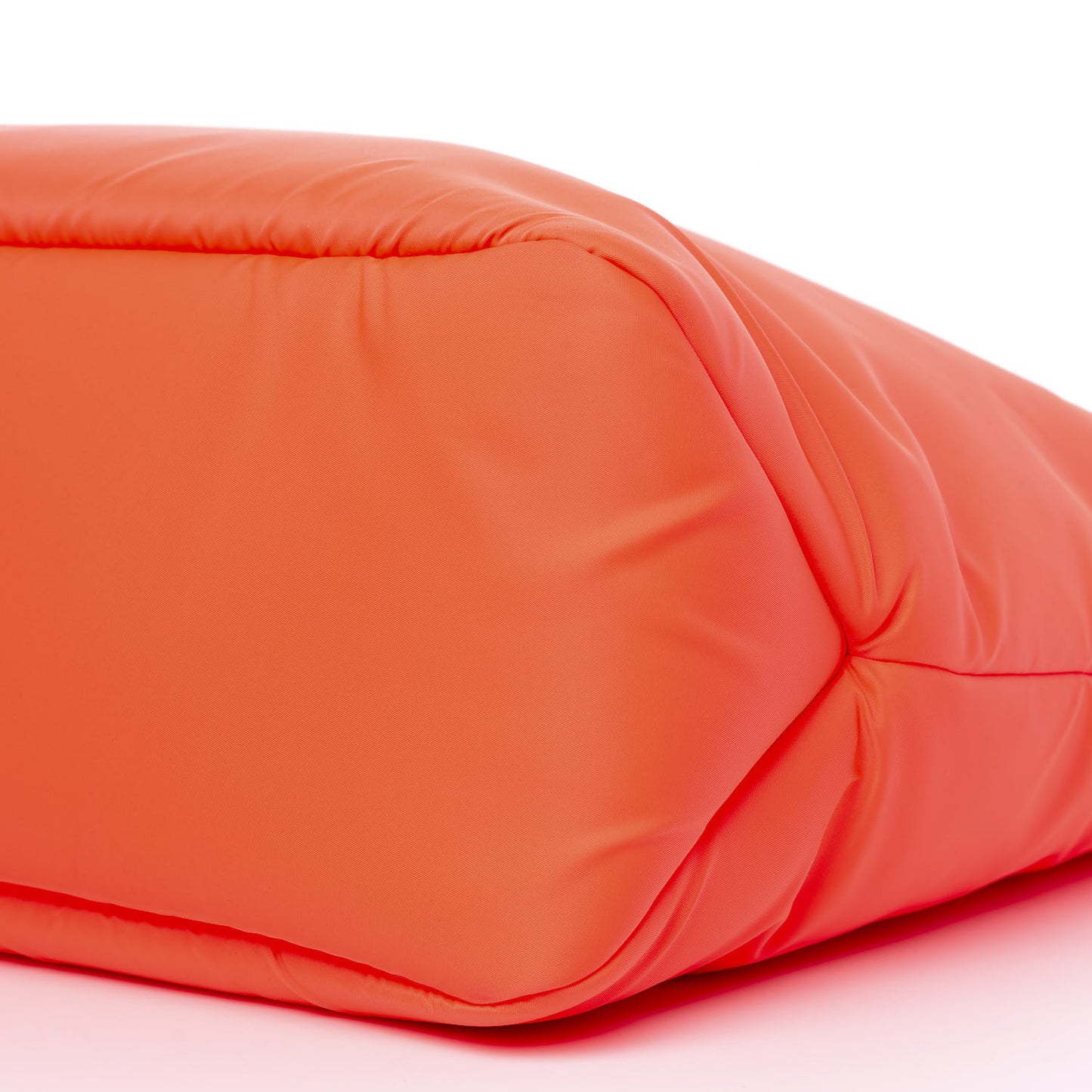 Tessuto Nylon Soft Padded Medium Shopping Tote Arancio Fluo