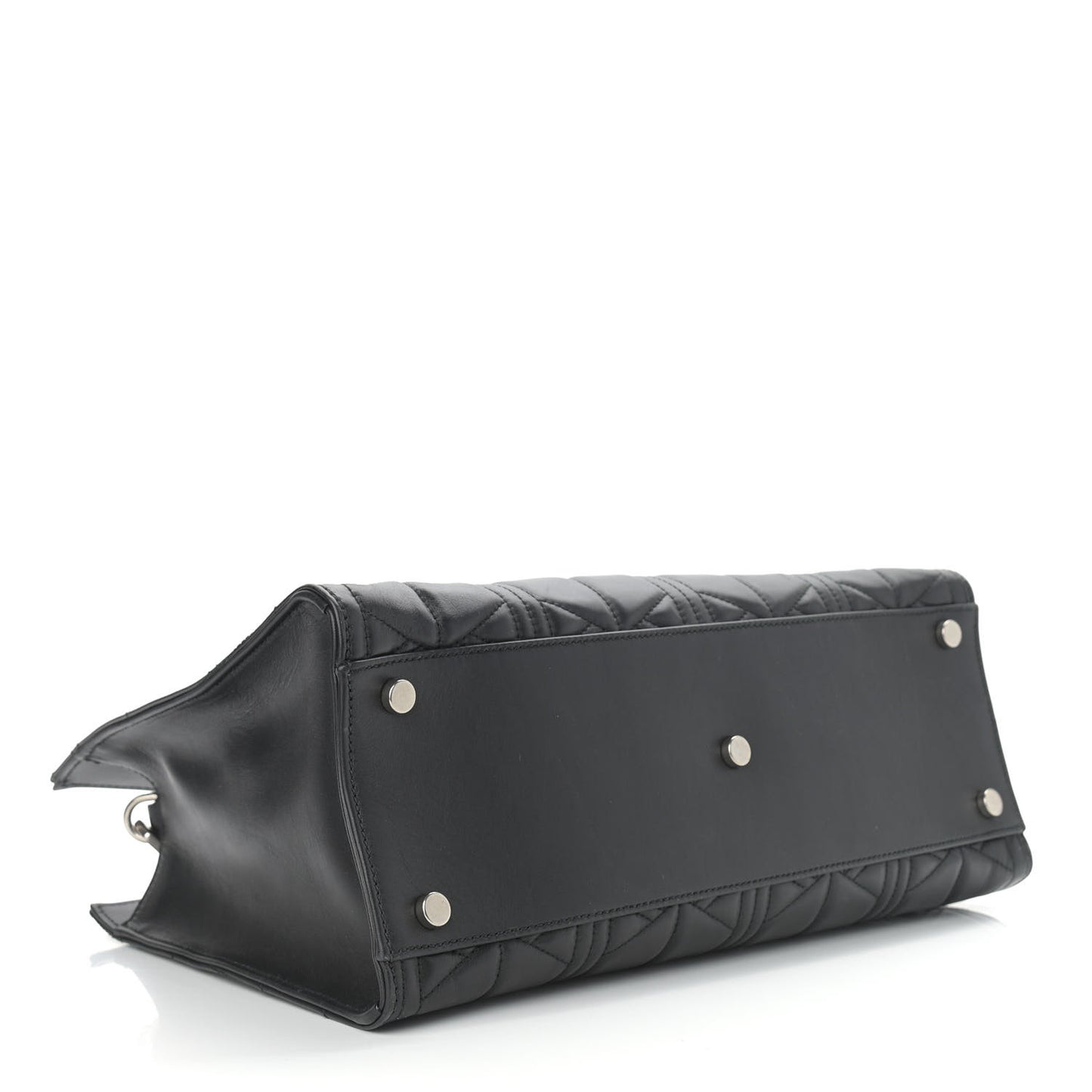 Calfskin Web Quilted Large Dionysus Tote Bag Black