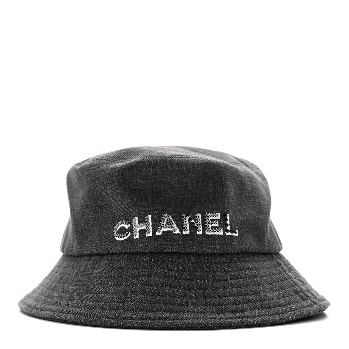 Fabric Logo Bucket Hat M Grey