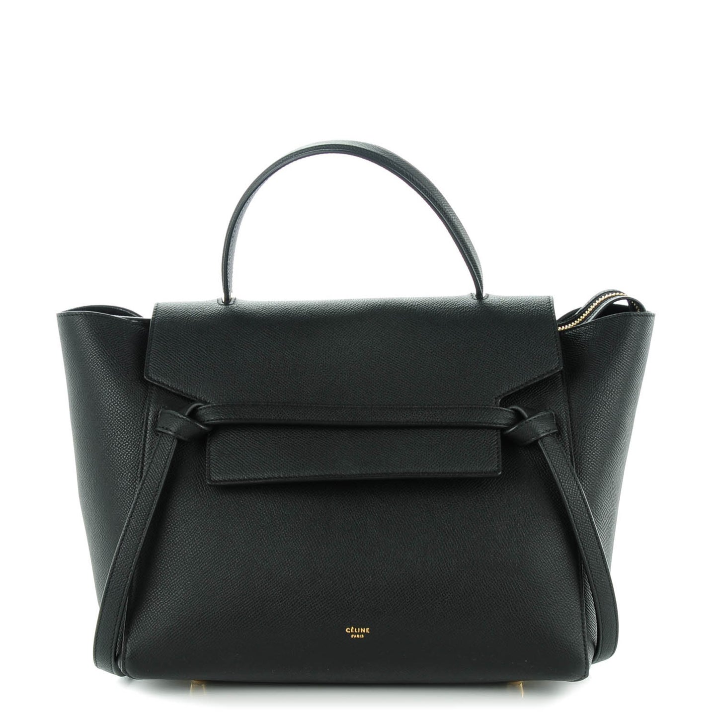 Baby Grained Calfskin Mini Belt Bag Black
