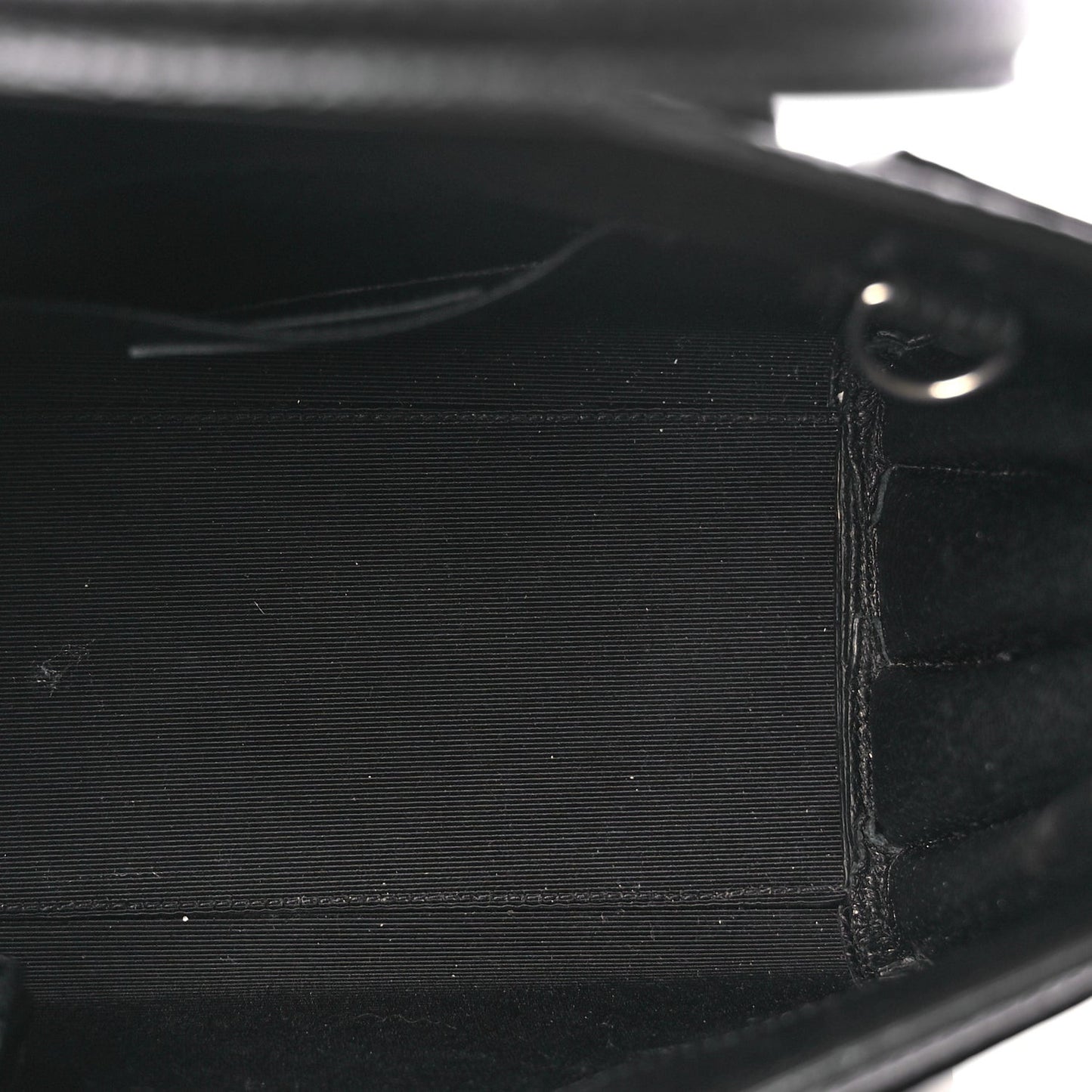 Grained Calfskin Baby Sac De Jour Black