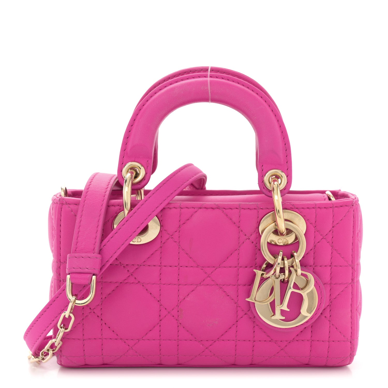 Christian Dior Lambskin Cannage Micro Lady D-Joy Rani Pink 1 of 16