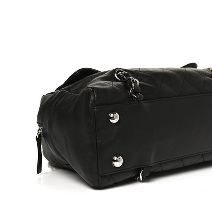 Chanel Lambskin Quilted Medium Chain Around Tote Black 8 of 9