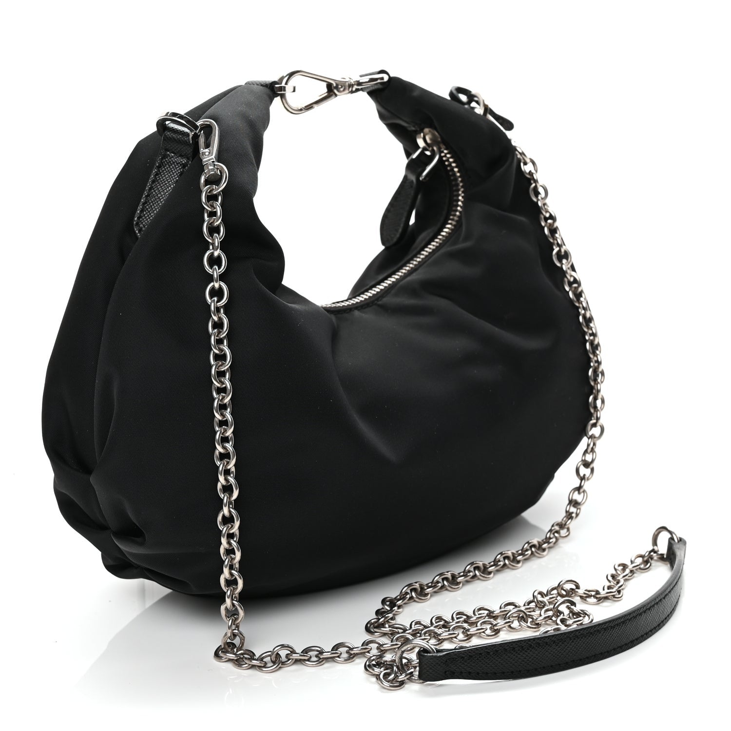 Prada Tessuto Nylon Saffiano Re-Edition 2006 Shoulder Bag Black 2 of 10