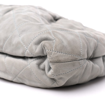 Chanel Iridescent Calfskin Chic Quilt Frame Tote Light Grey 9 of 13