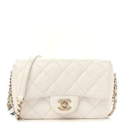 Chanel Lambskin Quilted Mini My Precious Flap White 1 of 12