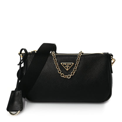 Prada Saffiano Lux Re-Edition 2000 Shoulder Bag Black 1 of 8