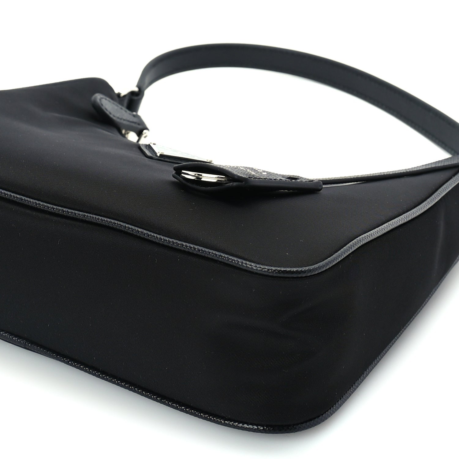 Prada Tessuto Nylon Saffiano Mini Re-Edition 2005 Bag Black 8 of 8