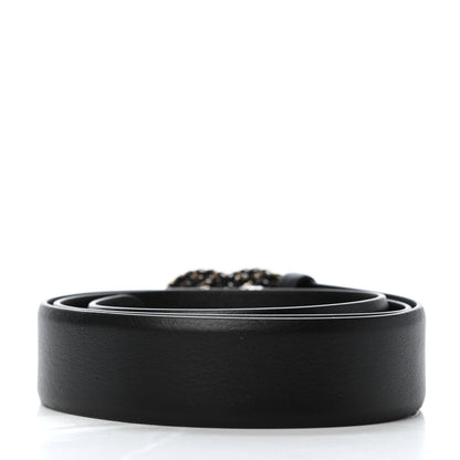 Chanel Calfskin Crystal CC Chain Belt 85 34 Black 2 of 5