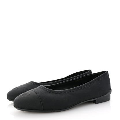 Chanel Grosgrain Cap Toe Uniform Ballerina Flats 41 Black 4 of 9