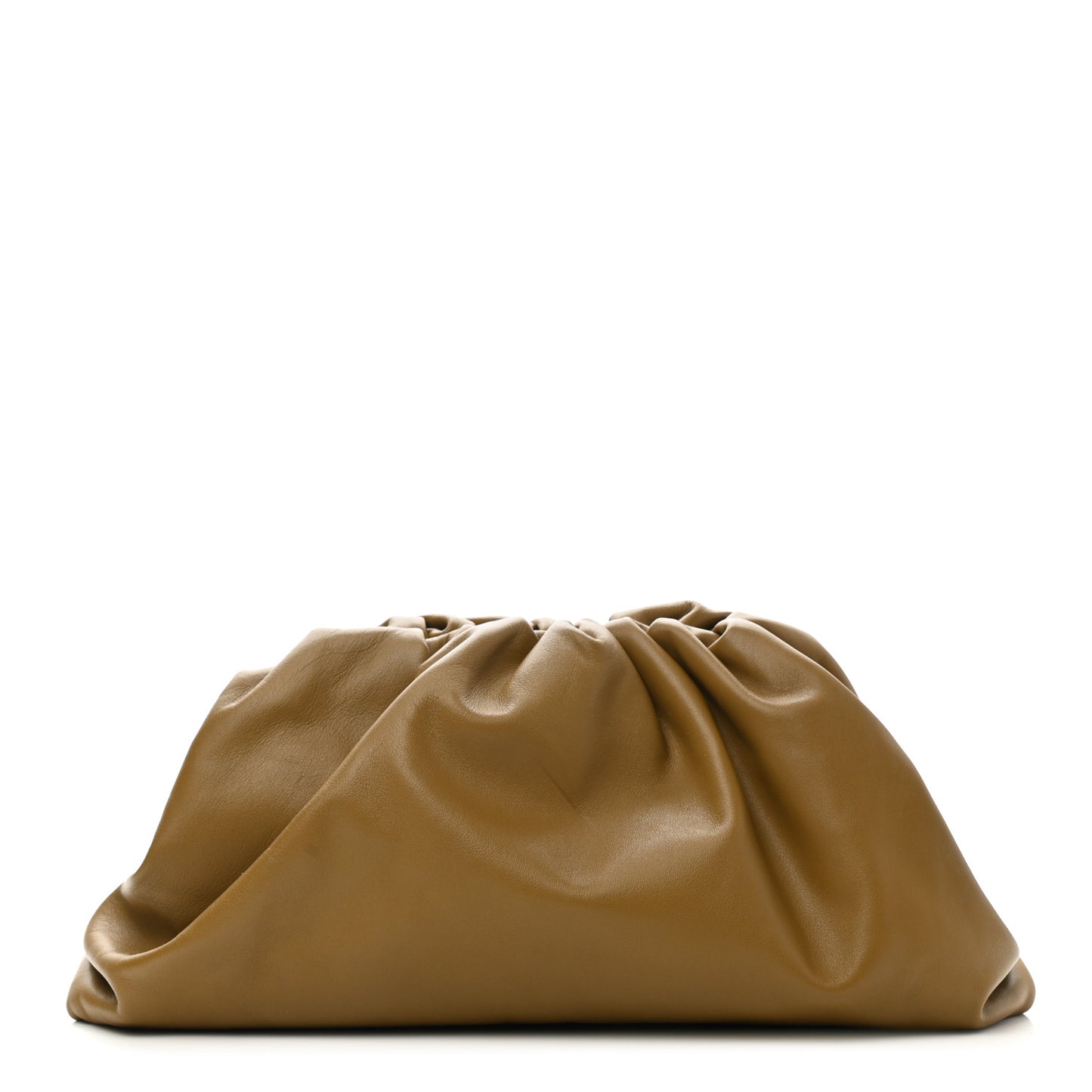 Smooth Butter Calf The Pouch Oversized Clutch Moutarde