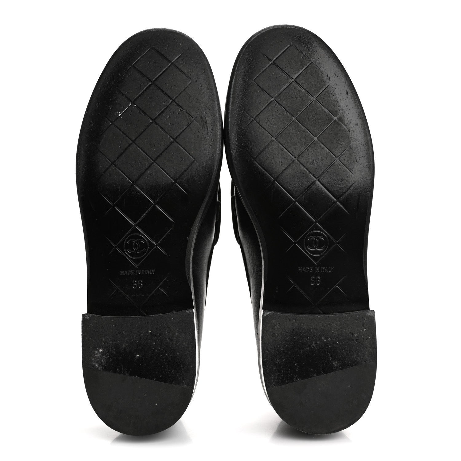 Chanel Lambskin Quilted CC TurnLock Loafers 36 Black 6 of 7