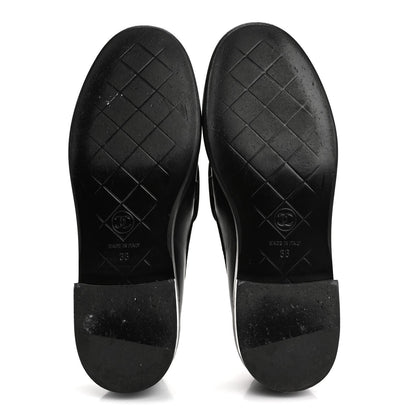 Chanel Lambskin Quilted CC TurnLock Loafers 36 Black 6 of 7