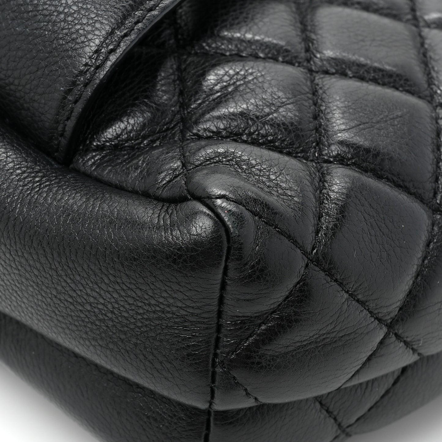 Calfskin Quilted Waist Bag Black