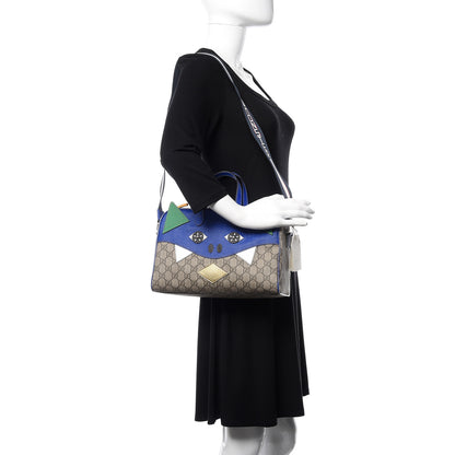 Gucci GG Supreme Monogram Kids Dinosaur Top Handle Bag Blue 2 of 10