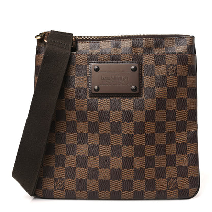 Louis Vuitton Damier Ebene Brooklyn Flat Pochette 1 of 9