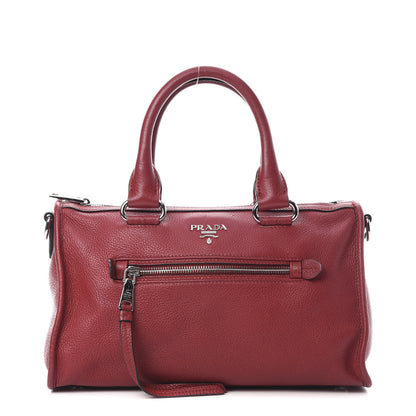 Prada Vitello Phenix Shopping Satchel Rosso 1 of 14