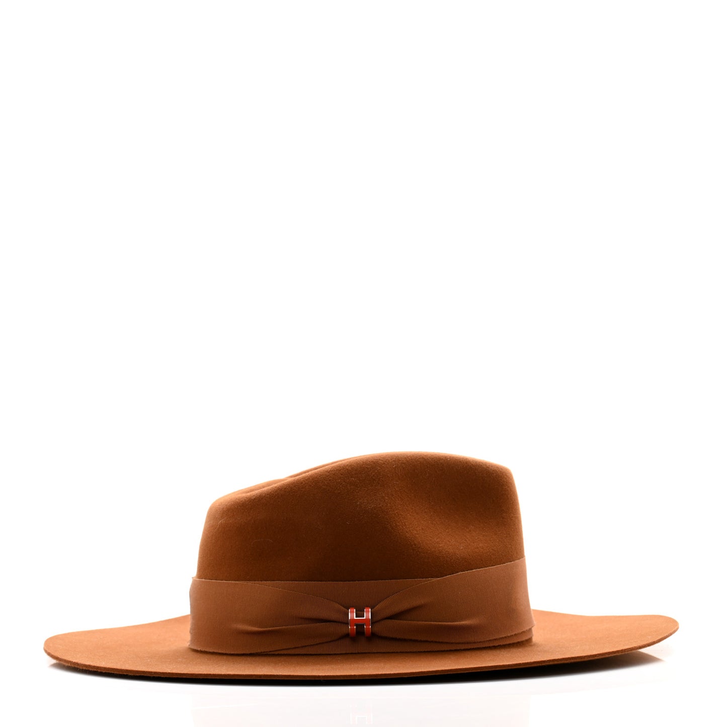 Rabbit Felt Laquered Gold Faubourg Pop H Hat 56 Marron Chutney