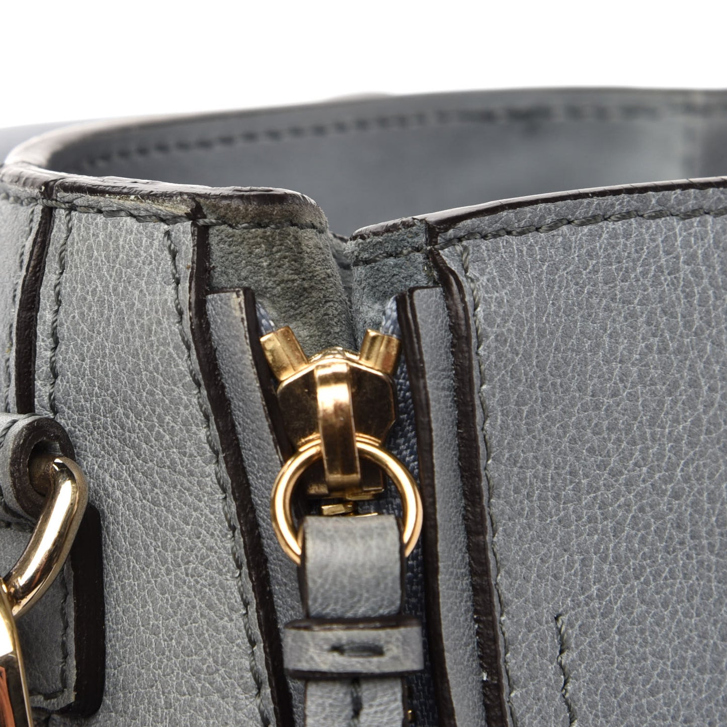 Suede Calfskin Mini Faye Backpack Cloudy Blue