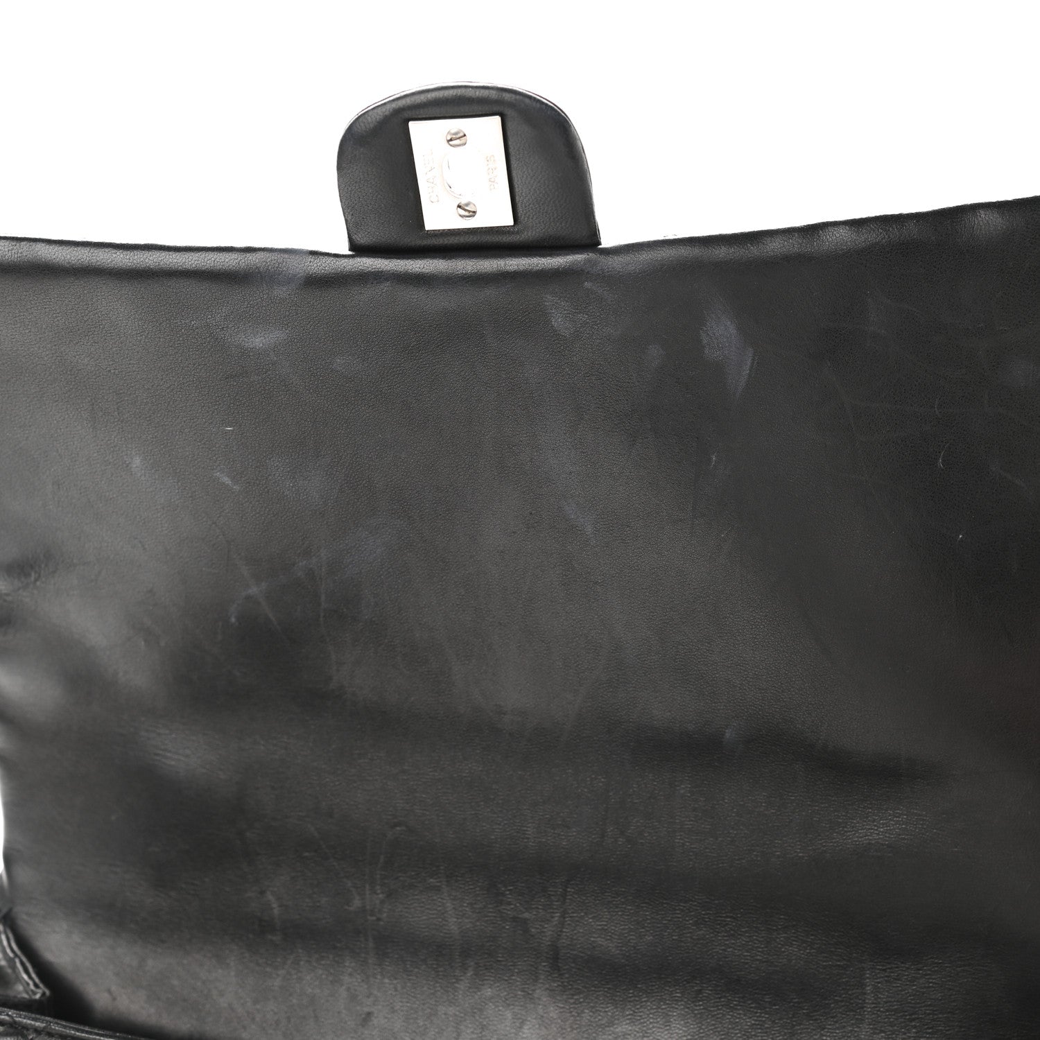 Chanel Lambskin Quilted Kelly Jumbo Flap Bag Black 9 of 16