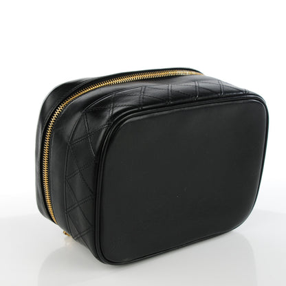 Chanel Calfskin Vanity Cosmetic Case Black 4 of 9