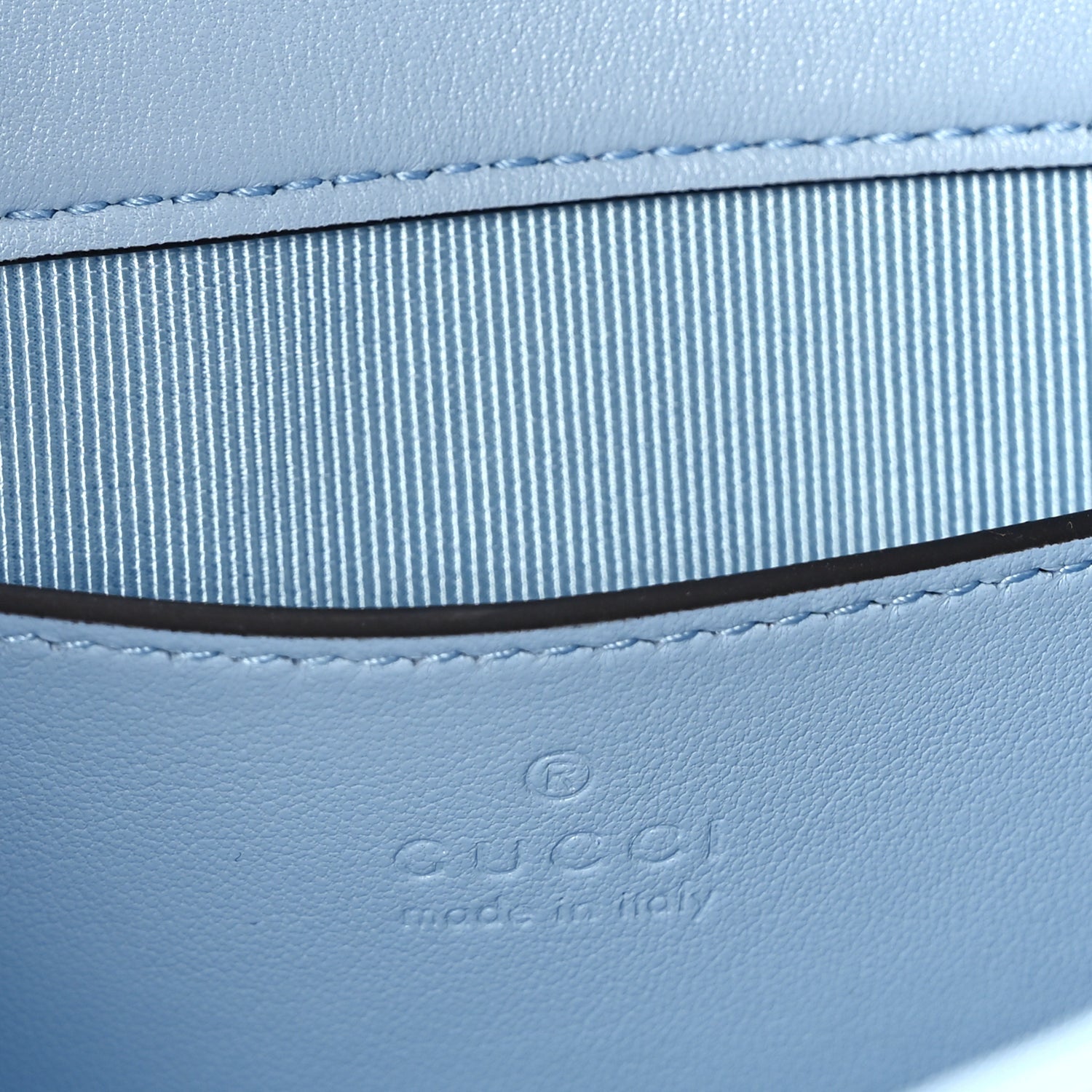 Gucci Lambskin Matelasse Small GG Marmont Shoulder Bag Light Blue 5 of 8