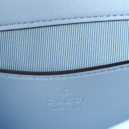 Gucci Lambskin Matelasse Small GG Marmont Shoulder Bag Light Blue 5 of 8