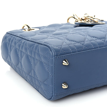 Christian Dior Lambskin Cannage Small My ABCDior Lady Dior Denim Blue 7 of 8